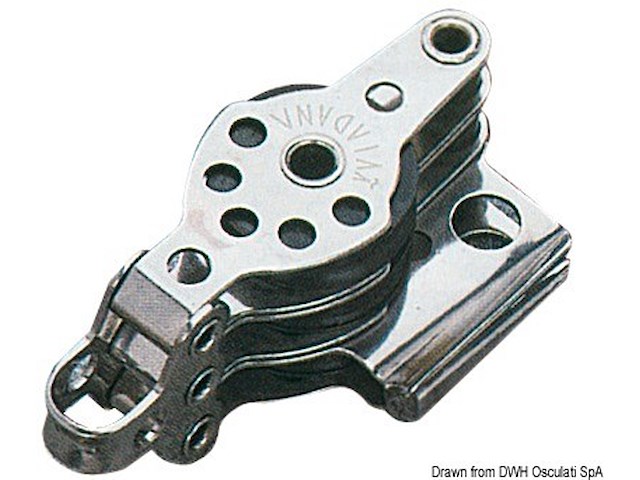 Bozzello 3 pulegge strozzascotte arricavo 6x25