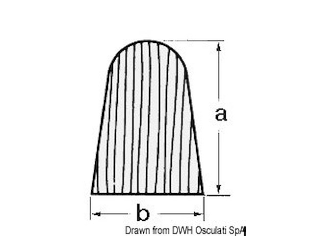 Profilo teak falchetta 28x20 mm