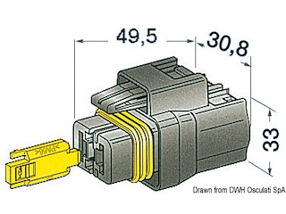 Connettore stagno 2 poli femmina