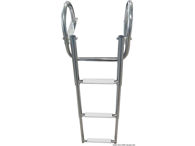 Scaletta 3 gradini bianchi con corrimano