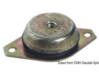 Supporto antivibrante zincato 600 kg