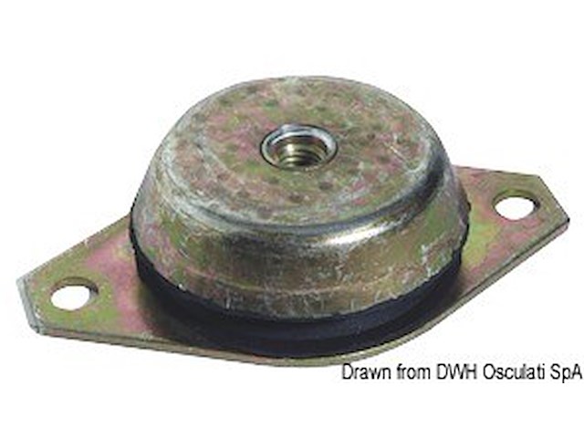 Supporto antivibrante zincato 600 kg