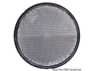 Catarifrangente adesivo bianco 60 mm