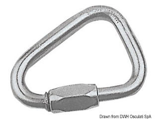 Moschettone a delta con vite 4,5 mm