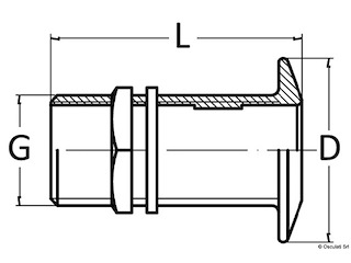 Scarico inclinato ottone cromato 3/4"