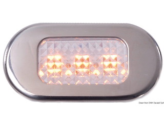 Luce cortesia inox 3 LED gialli