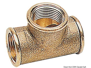 Raccordi a T ottone 1/4"