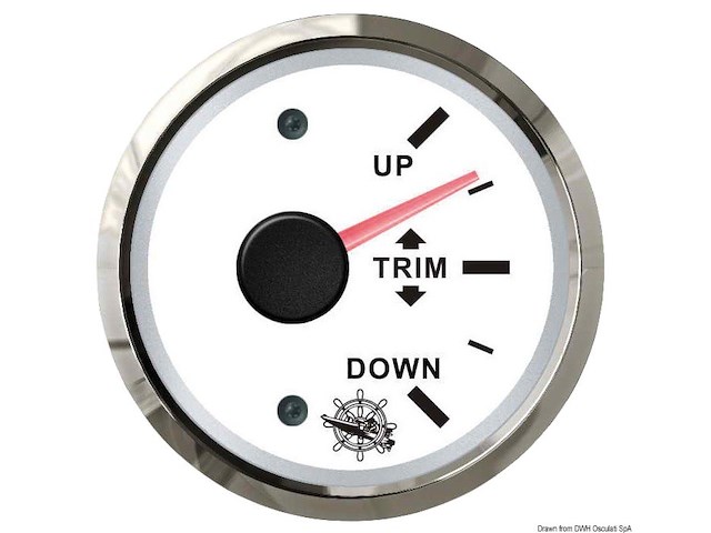 Indicatore trim 0-190 ohm bianco/lucida