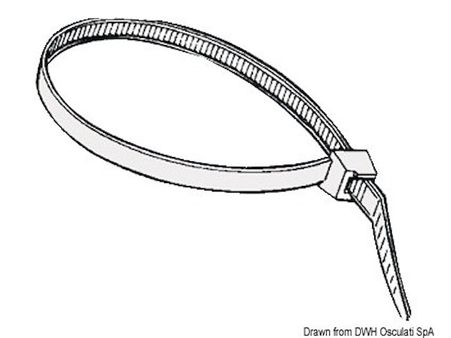 Fascette riapribili in nylon bianco 2 cm