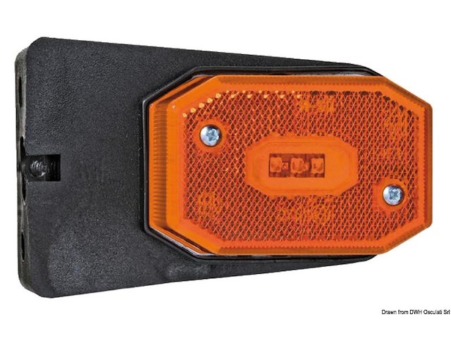 Fanale posizione LED laterale luce arancio staffa