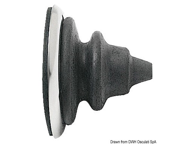 Ghiera passacavi inox con soffietto Dutral grigio