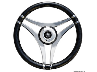 Volante IMPACT carbon look Ø 350 mm razze acciaio