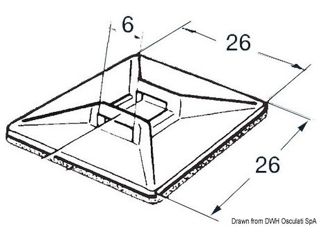 Basetta nylon autoadesiva