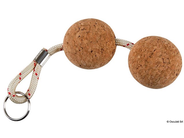 Portachiavi doppia pallina sughero