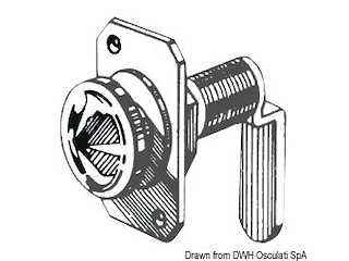 Serratura ottone nichelato 16 mm