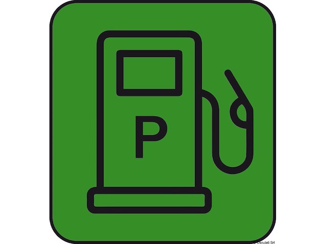 Adesivo carico benzina (foglio da 10 loghi) 25x27