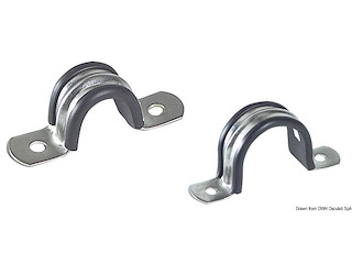 Cavallotti tubi inox/gomma 18 mm
