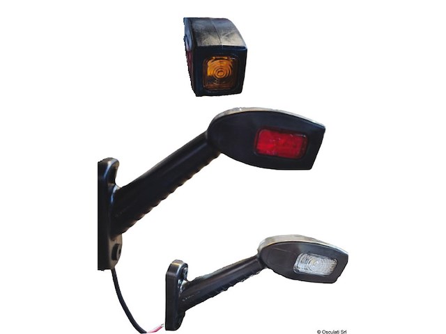 Fanale ingombro LED dx 3 funzioni corpo gomma