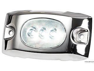 Luce subacquea LED blu con cover inox 12/24V