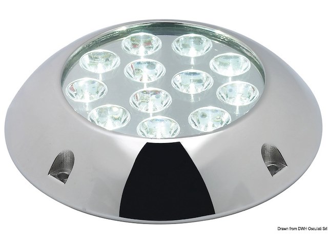 Faro subacqueo 12 LED bianchi con viti