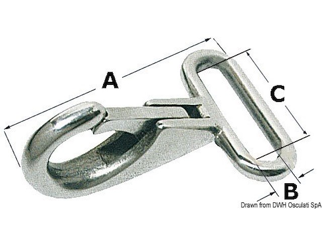 Moschettone per nastro mm 48x25