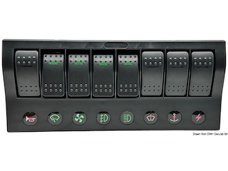 Pannello elettrico PCP Compact 8 interruttori