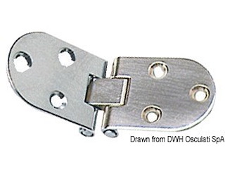 Cerniera a filo inox 84x30 mm