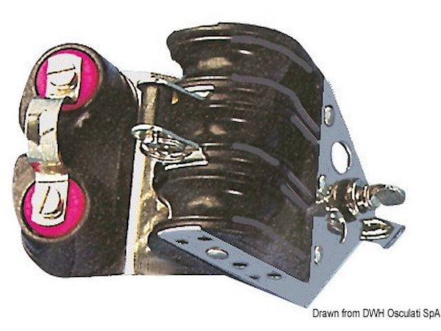 Bozzello sfere 3 pulegge strozzascotte 10x38 con arricavo