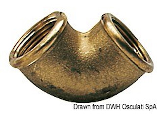 Gomito ottone femmina/femmina 1/2" x 3/4"