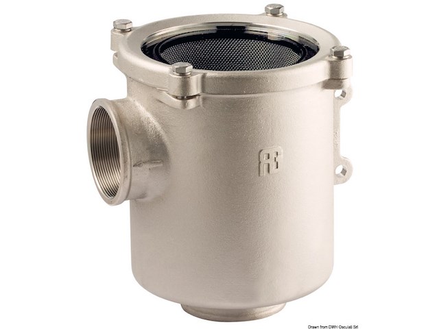 Filtro acqua in bronzo nichelato serie Ionio 1"1/4