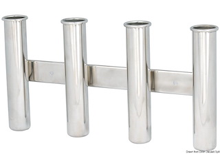 Reggicanne inox a parete 4 posti