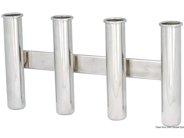 Reggicanne inox a parete 4 posti