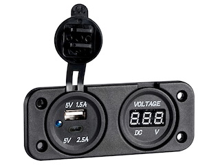 Voltmetro digitale e presa USB doppia A+C