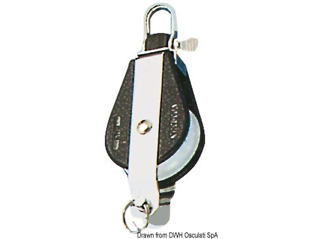 Bozzello 1 puleggia arricavo fisso o girevole C