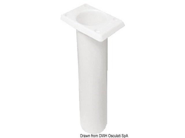 Portacanne polipr. quadrato UV stab. bianco 230 mm