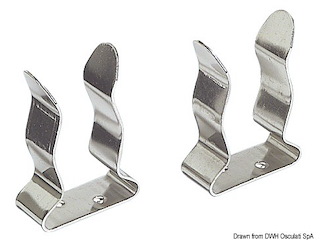 Coppia clips inox 25/32 mm