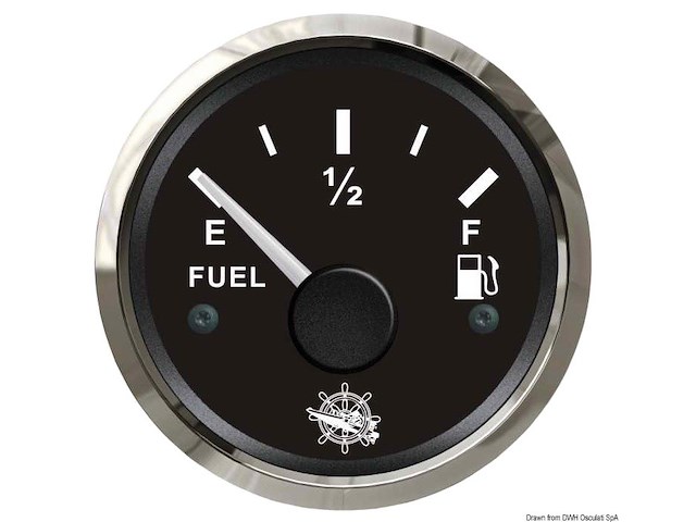 Indicatore carburante 10-180/240-33 ohm nero/lucido