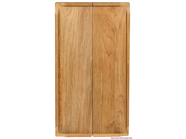 Tavolo teak pieghevole 70x64 cm