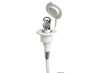 Doccetta Mizar bianca tubo PVC 2,5 m in piano