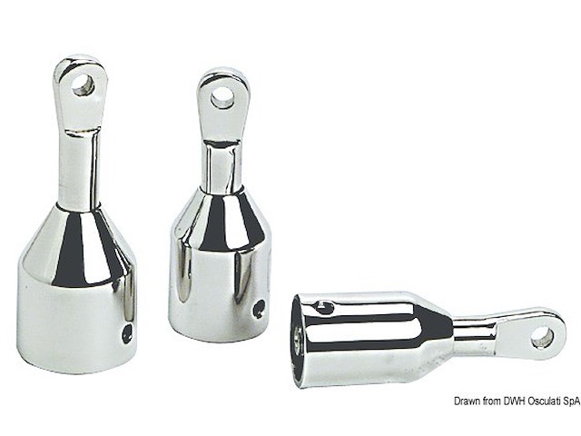 Cappuccio inox per tubo 30 mm