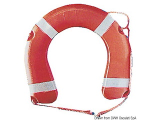 Salvagente rigido a ferro di cavallo omologato D.M. 385/99