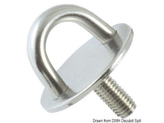 Piastrina con prigioniero 8 mm