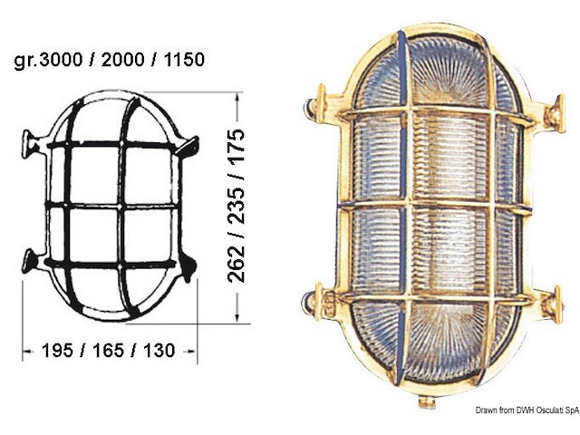 Lampada tartaruga ovale 195 x 262 mm