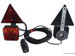 Kit luci LED fissaggio magnetico freccia dinamica