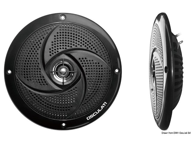 Coppia di casse stereo ultra piatte doppio cono nere 6,5"