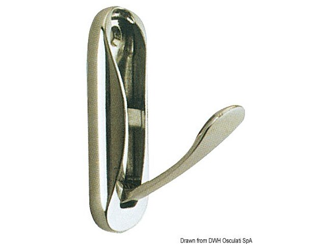 Appendiabiti ottone lucido 75x25 mm