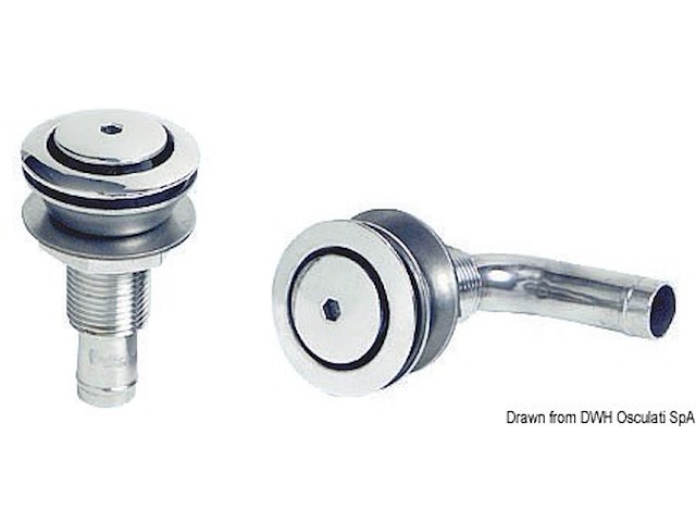 Sfiato inox testa 45 mm dritto
