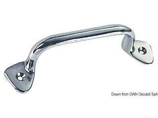 Maniglia di poppa 165x35x45 mm