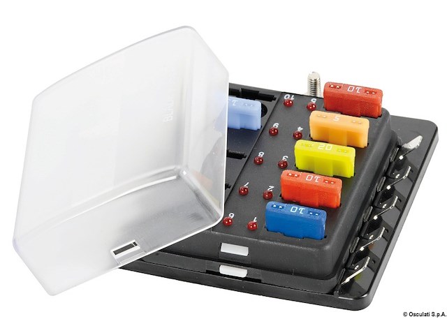 Scatola portafusibili con spie 10 sedi