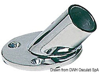 Base inox pulpito 45° 25 mm